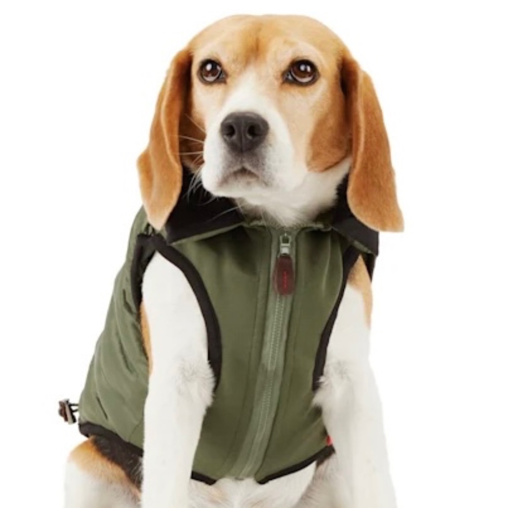Reddy Olive Dog Puffer Vest